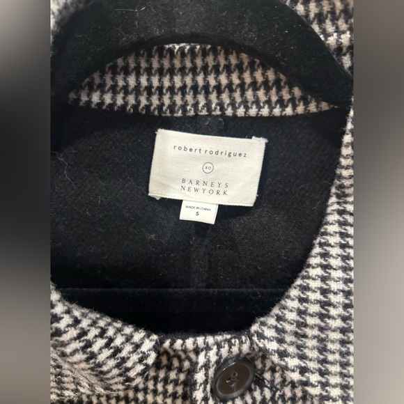 Robert Rodriguez Barney’s New York Monochrome Houndstooth Coat small elegant - Picture 5 of 6